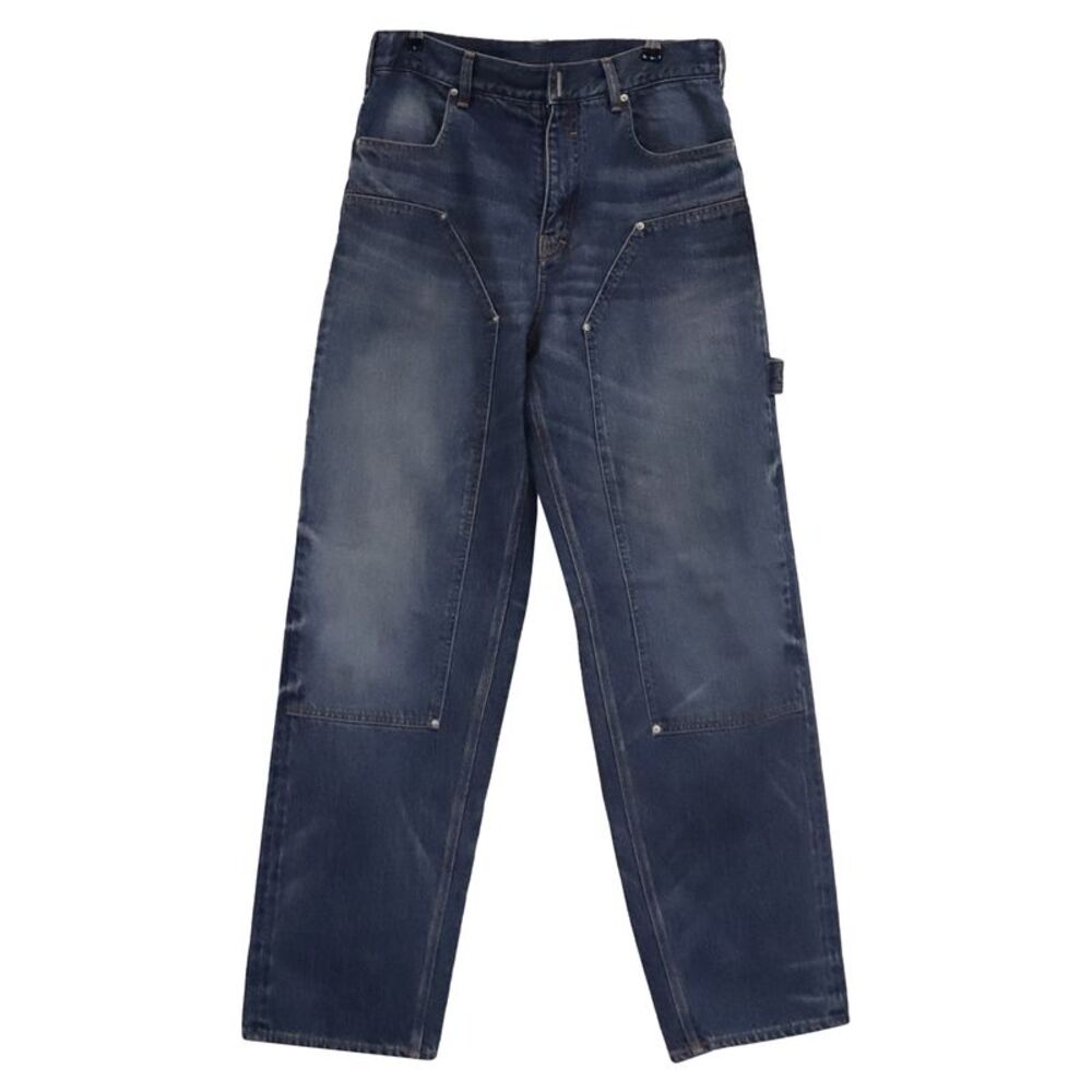 Givenchy Wide Leg Denim Jeans in Blue Cotton